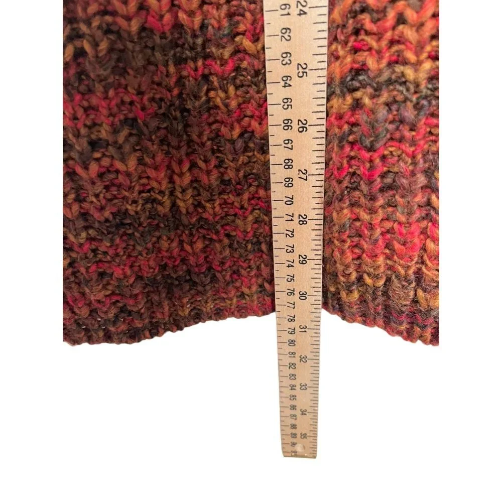 Anthropologie Elsamanda Wool blend chunky poncho sweater 90s fall‎ preppy sz OS - Picture 5 of 7